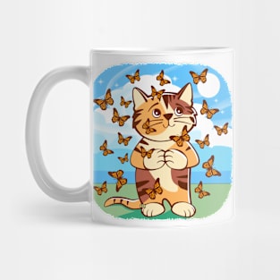 Kitten with Butterflies Mug